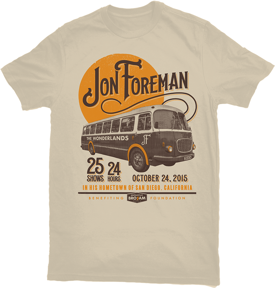 Jon Foreman 25in24 Shirt - T Shirt Template (1000x1000), Png Download