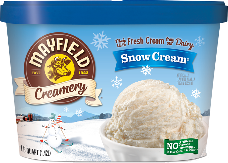 Snow Cream - Mayfield Snow Cream Ice Cream (739x529), Png Download