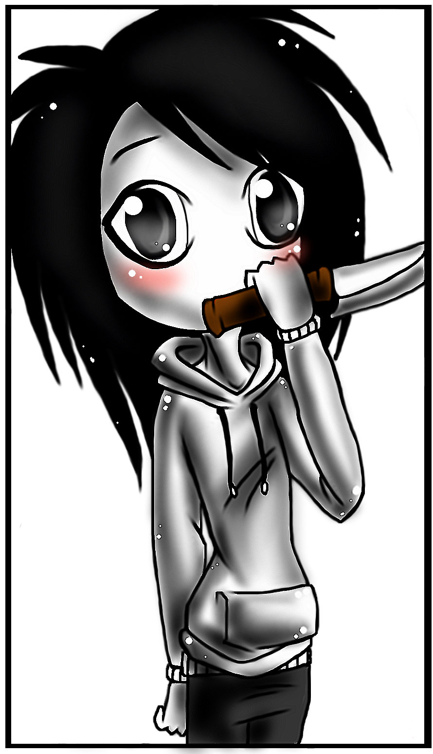 Chibi Jeff The Killer - Jeff The Killer Look (900x1548), Png Download