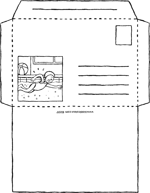 620 X 800 4 - Unicorn Envelope Colouring Page (620x800), Png Download