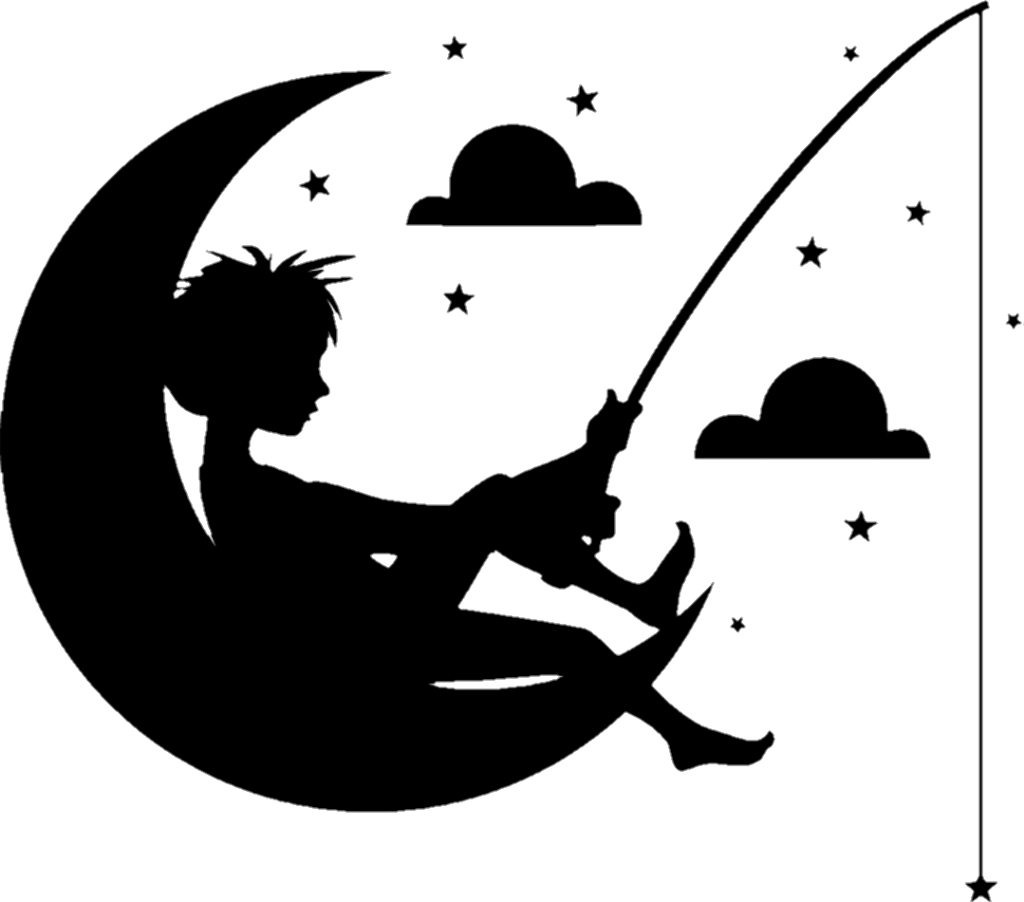 Freetoedit Silhouette Art Night Sky Moon Disney Fairyt - Lune Enfant (1024x902), Png Download