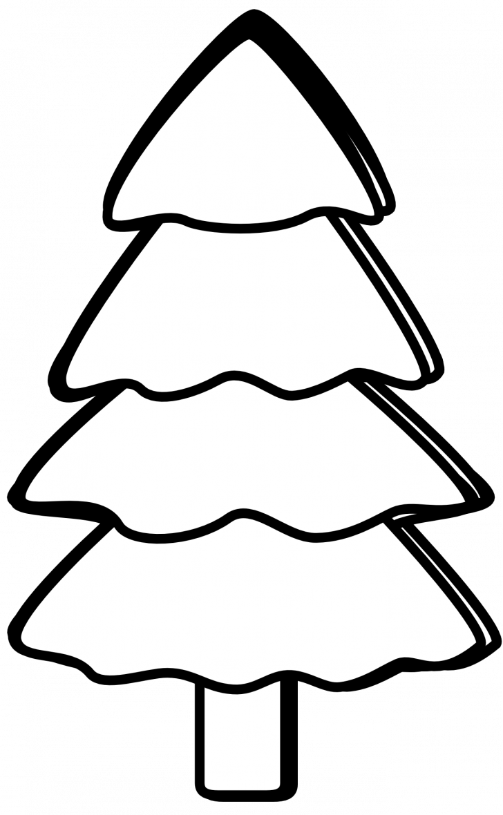 Christmas Tree Black Png - Tree Clipart Black And White (728x1180), Png Download