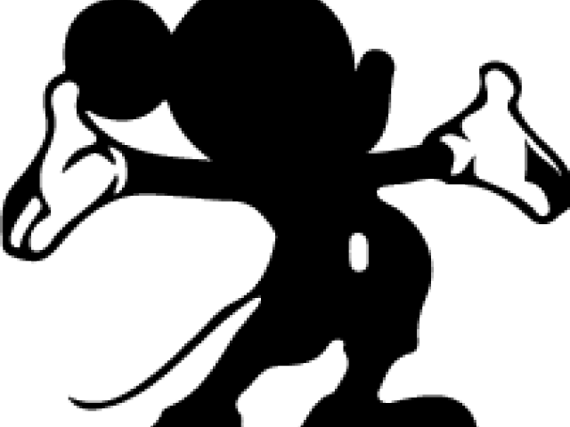 Silhouette Mickey Mouse - Mickey Mouse (640x480), Png Download