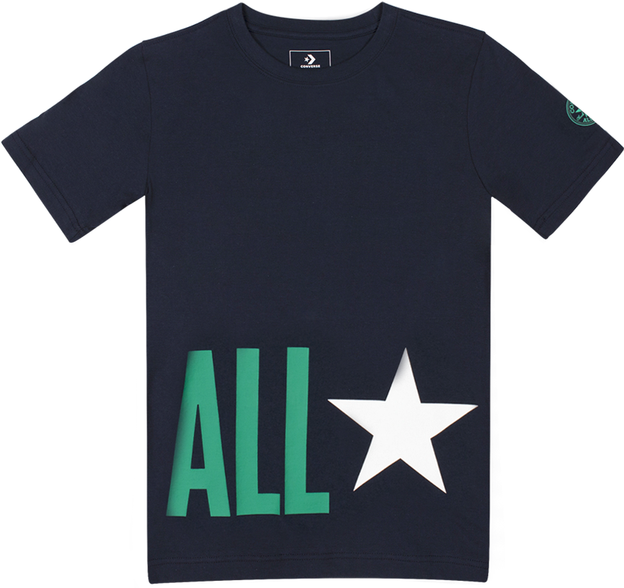 Boys All Star Logo Wrap Junior T Shirt Obsidian - Active Shirt (1200x1200), Png Download