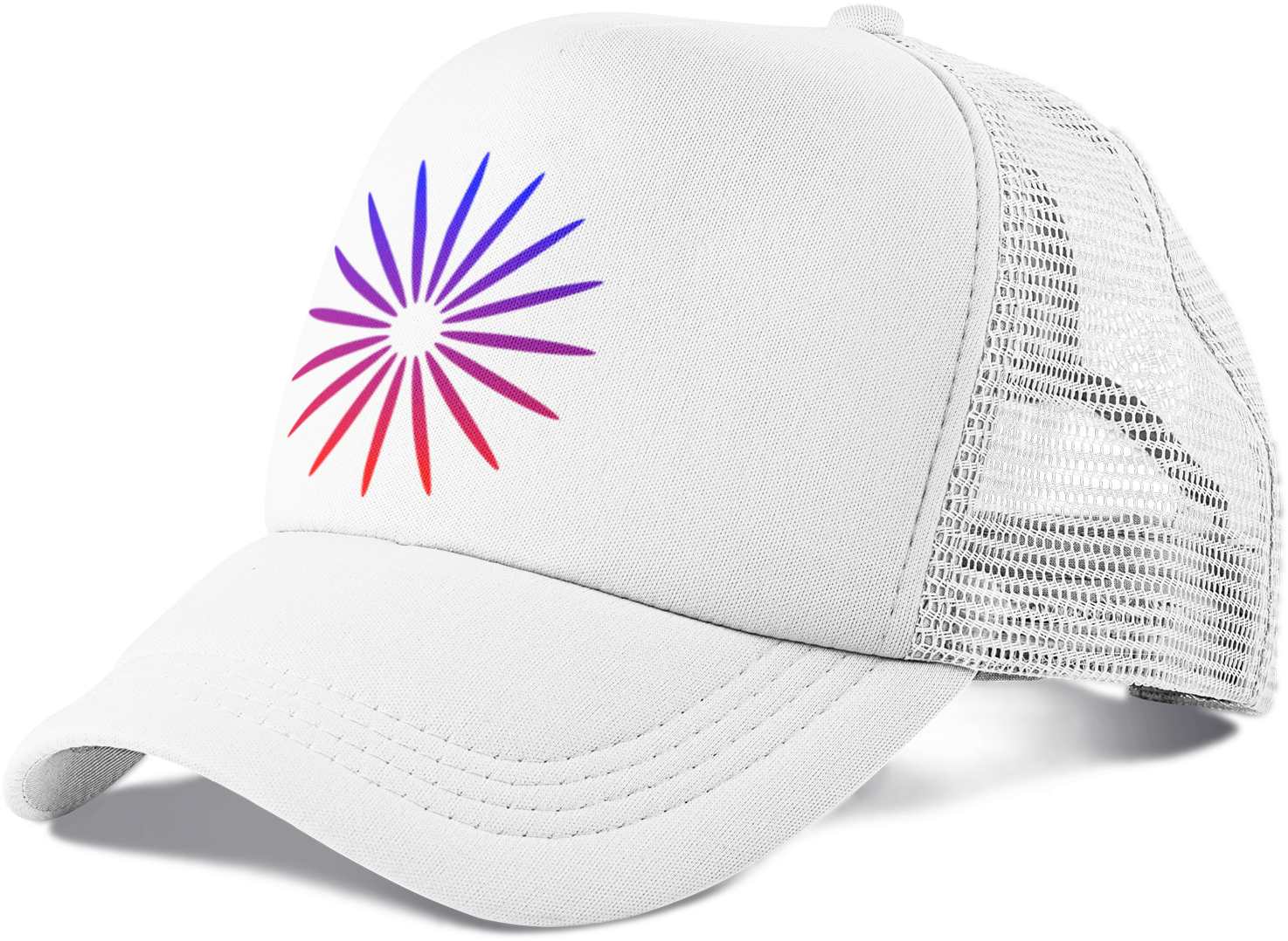 Nm “gradient Star” Logo Trucker Hat White (1920x1440), Png Download