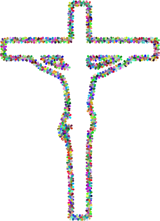 Medium Image - Crucifix Outline (548x754), Png Download