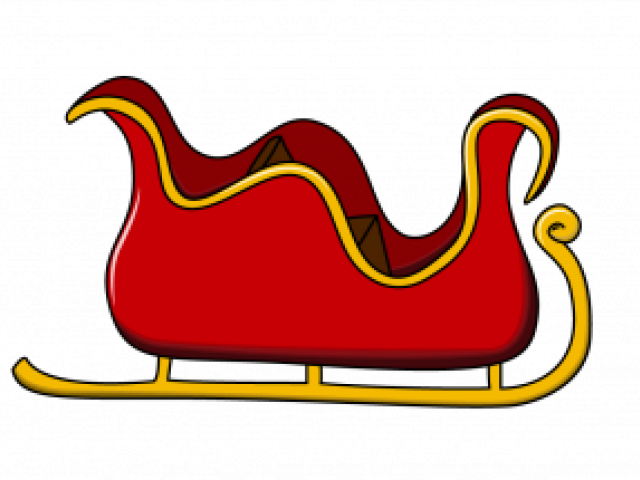 Pictures Of Santa S Sleigh - Clipart Santa's Slay (640x480), Png Download