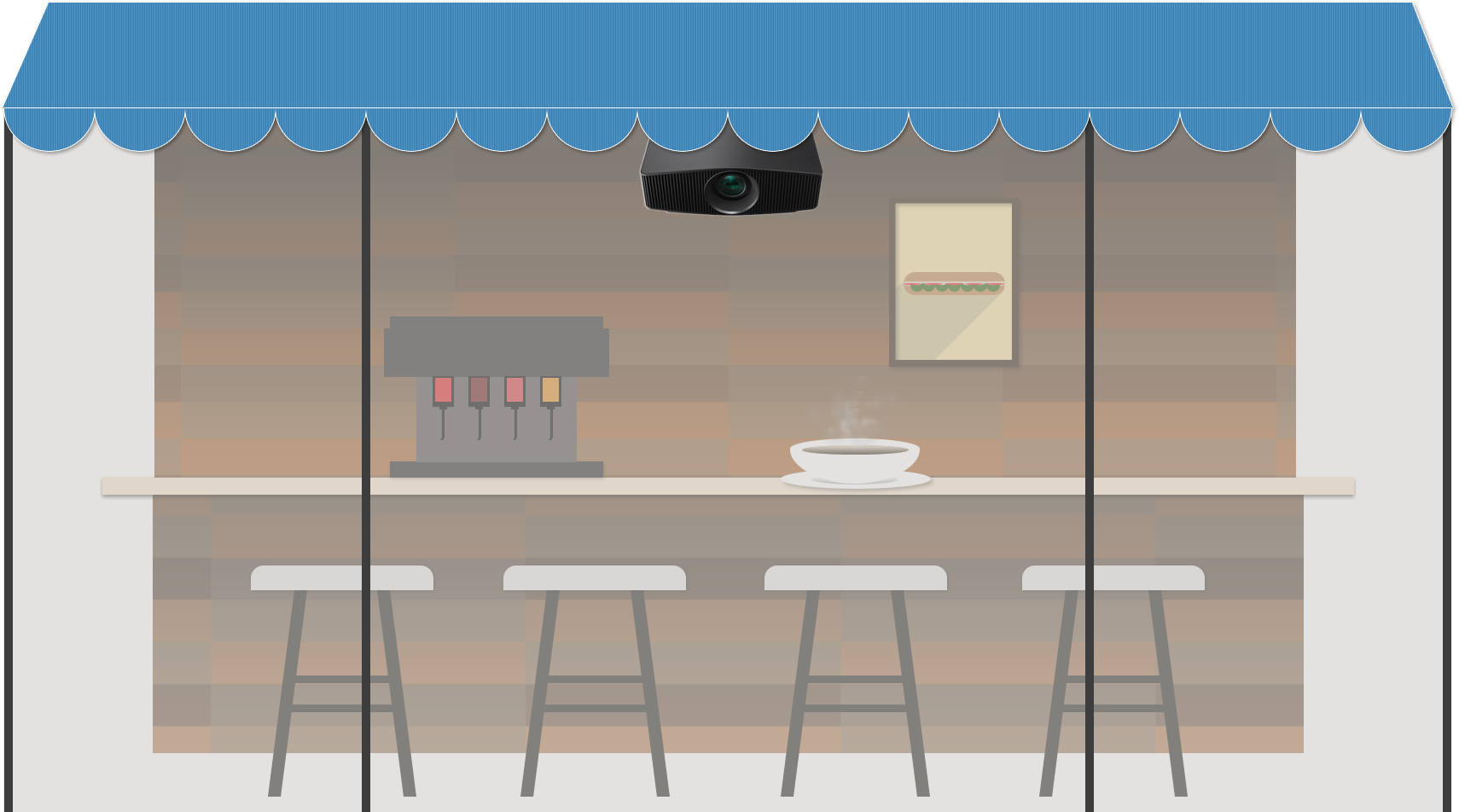 Freeuse Library Rear Film Screen Solutions International - Shelf (1710x952), Png Download