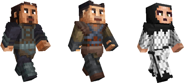 Tasu Leech, Razoo Qin Fee And Bazine Netal - Kylo Skin Minecraft (748x421), Png Download