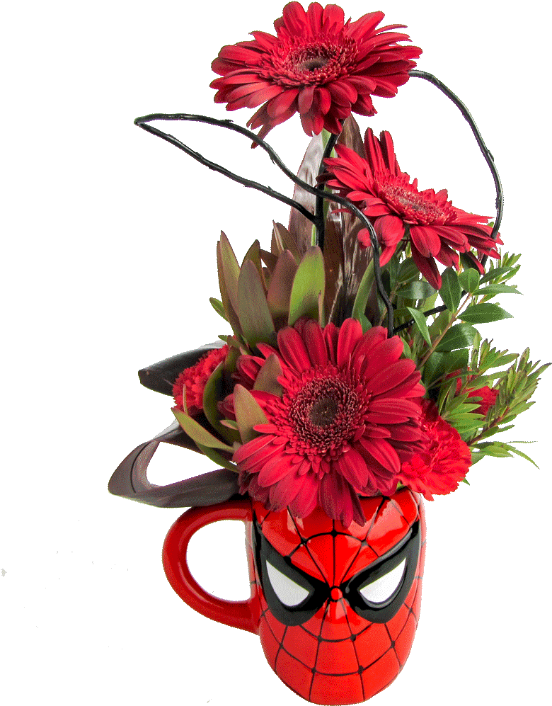Spider-man Flower Mug - Spider Man Flower (1024x1024), Png Download