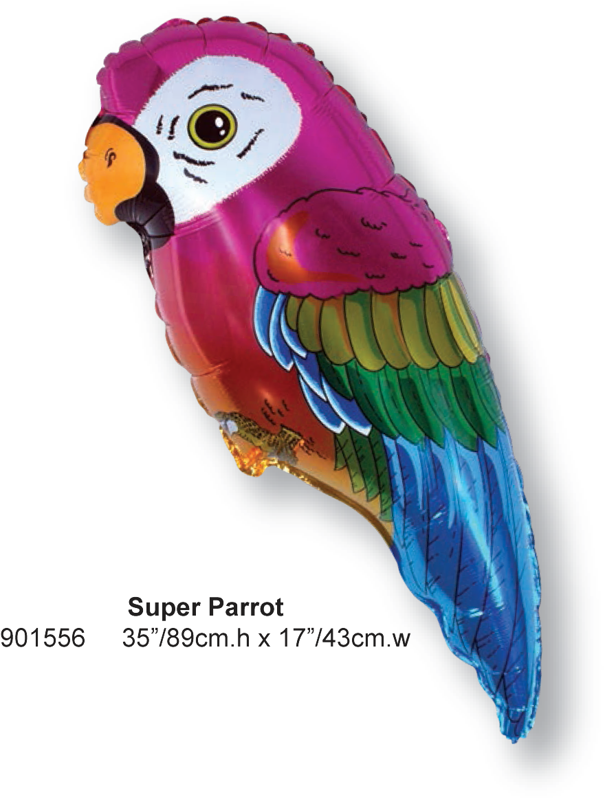 Super Parrot - Фольгированные Шары Попугай (1400x1400), Png Download