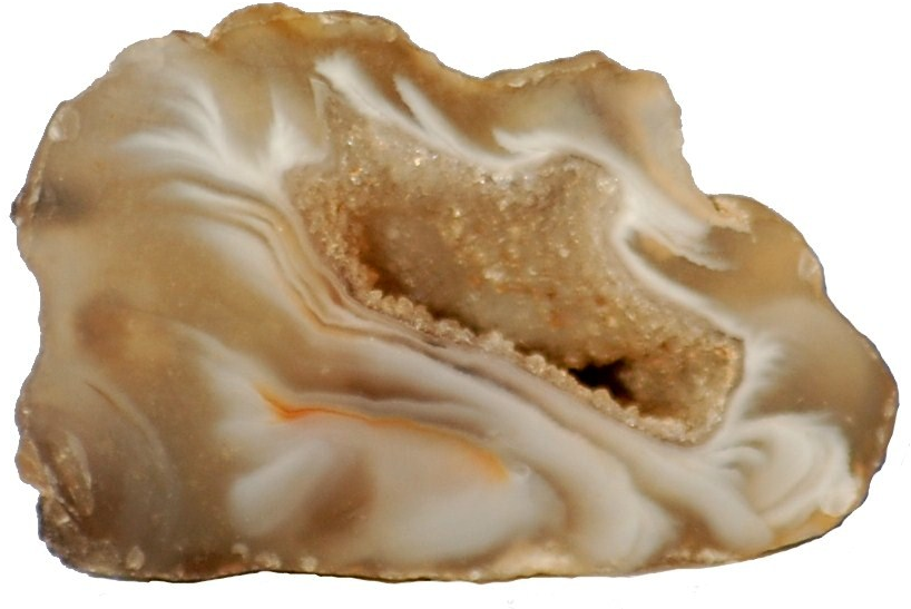 Geode Mineral White - Brown And White Mineral (838x561), Png Download