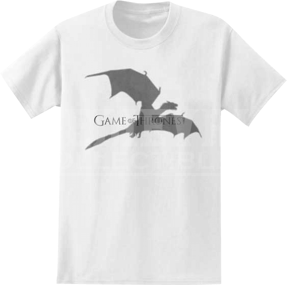 Game Of Thrones Dragon Shadow T Shirt - Silueta Pared Dragon Juego De Tronos (576x576), Png Download