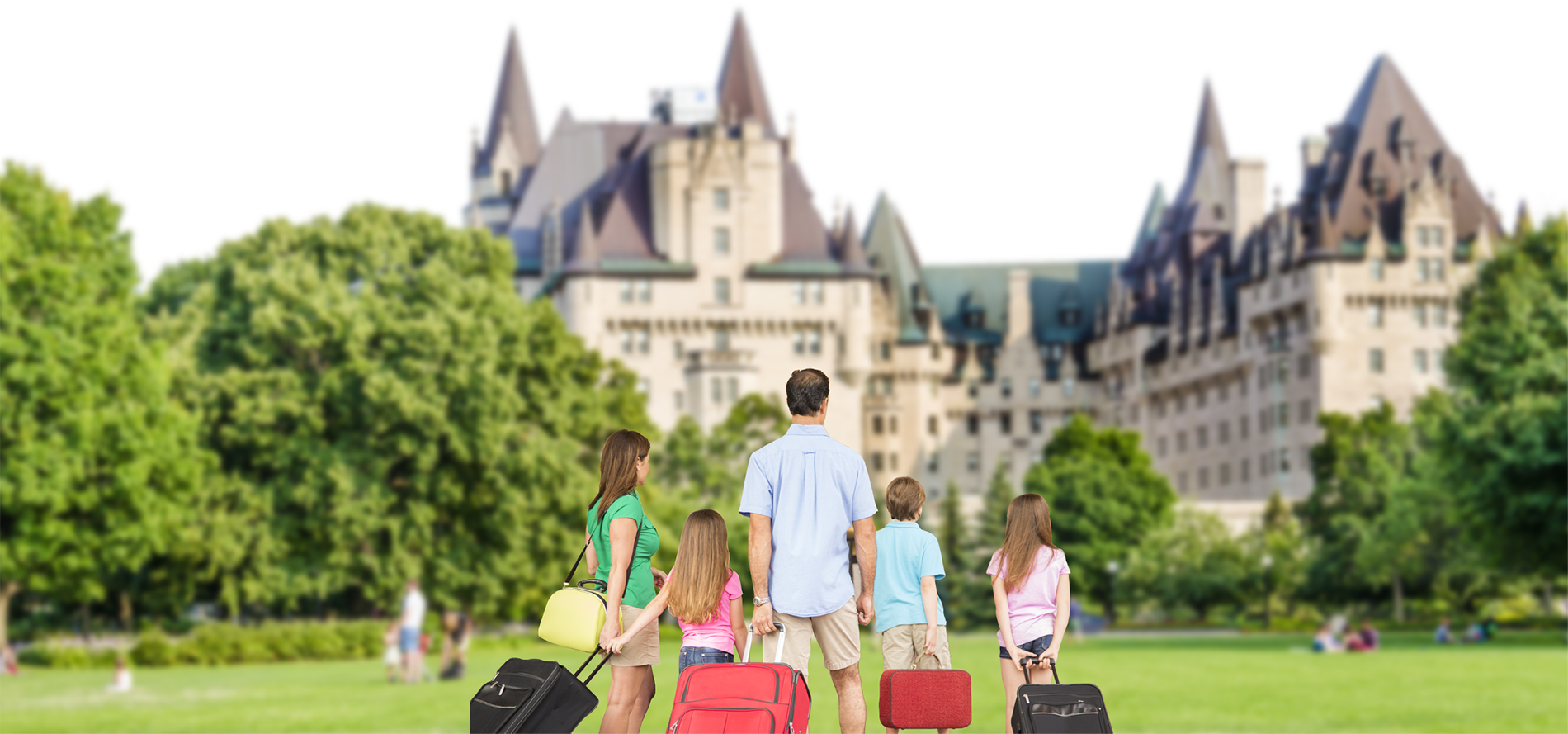 Group Contest Background Spring - Chateau Laurier From Major's Hill Park (1900x889), Png Download