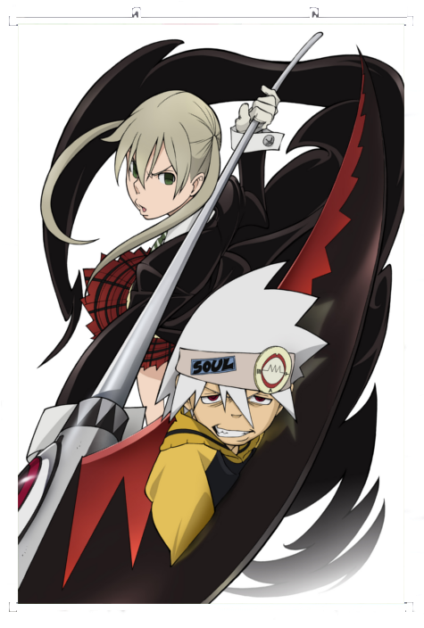 Wall Scroll Soul Eater Maka And Soul - Maka And Soul From Soul Eater (750x750), Png Download