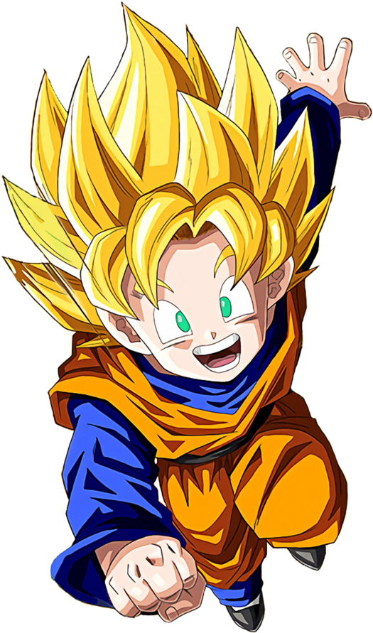 Super Saiyan Goten 1 Hits - Goten Super Saiyan (750x1000), Png Download
