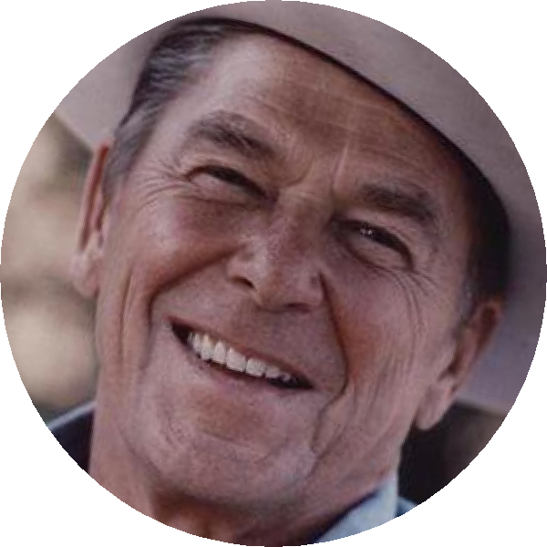 Ronaldreagan - Ronald Reagan Cowboy Hat (600x600), Png Download