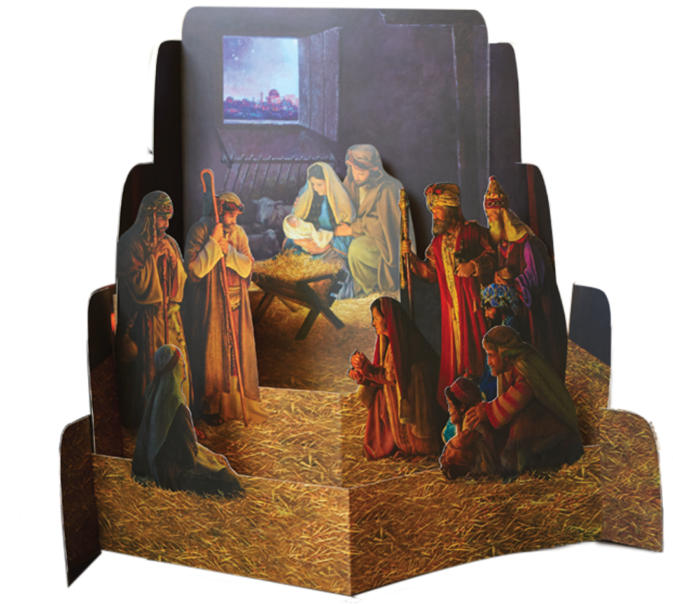 Diorama Nativity - Christmas Tree Ideas For Lds Missionaries (1000x1000), Png Download
