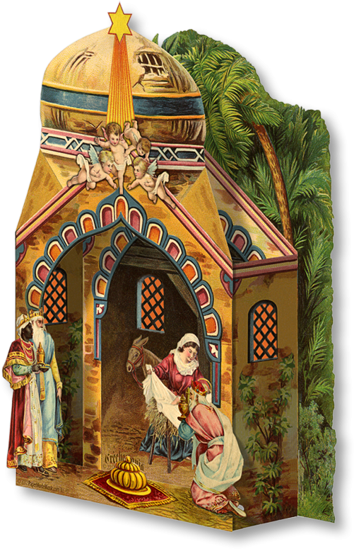 Kerst 1 Nativity Creche, Christmas Nativity, Christmas - Dome Miniature Nativity (600x778), Png Download