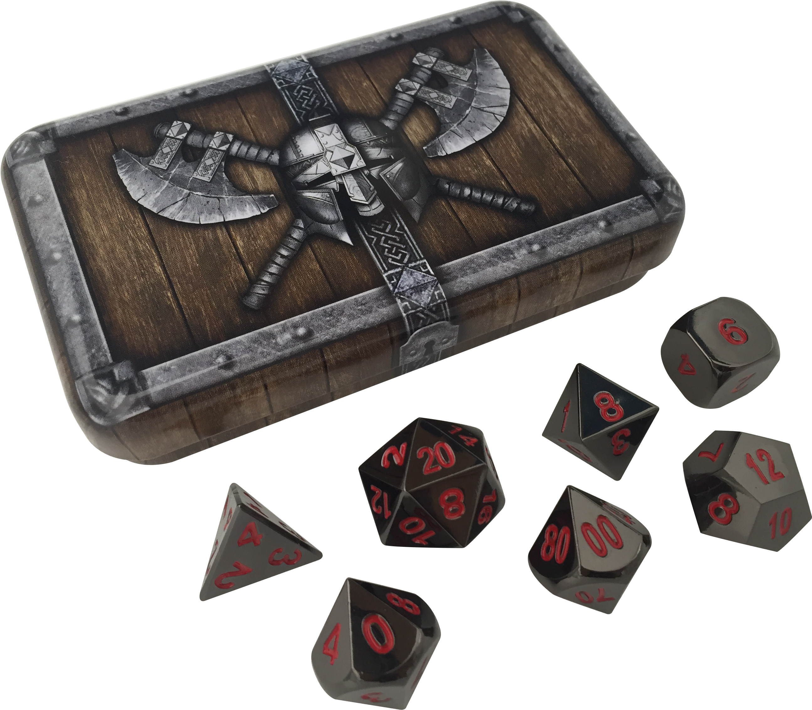 Dwarven Chest With Smoke And Fire - Antique Gold Dice Metal (3264x2448), Png Download