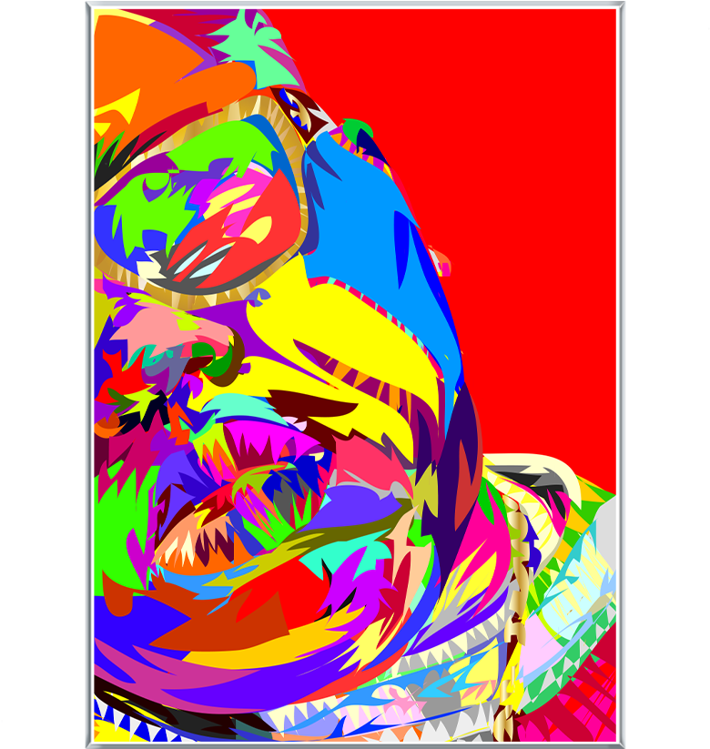 Biggie Interchangeable Fabric Art Print Created By - Canvas (837x1024), Png Download