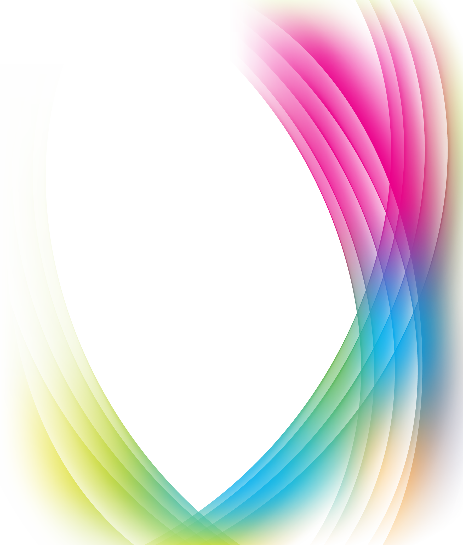 Abstract Border Png - Feixe De Luz Colorido Png (1771x2083), Png Download