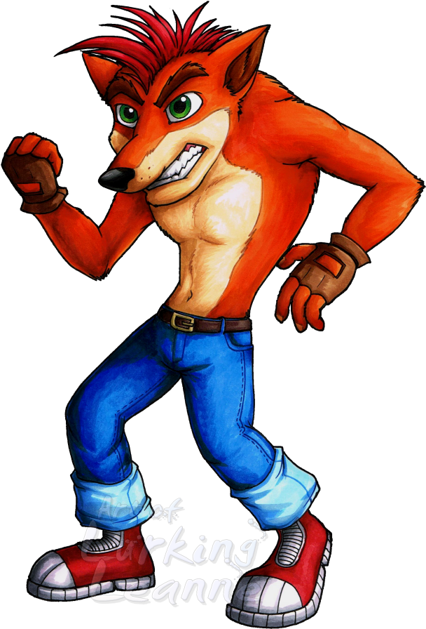 Crash Bandicoot - Lurking Leanne Crash Bandicoot (664x935), Png Download