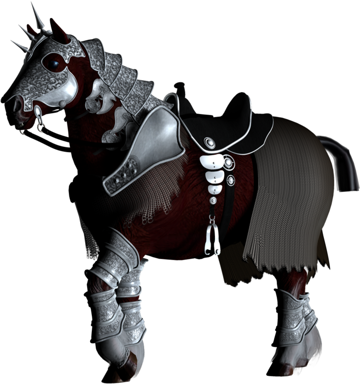 3d Horse - Warrior Horse Png (1024x1045), Png Download