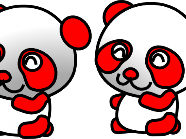 Red And White Panda (640x480), Png Download