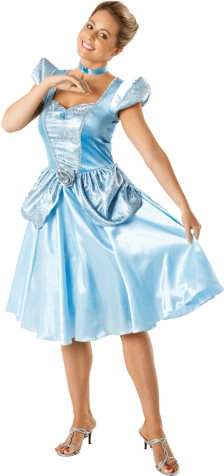 Adult Disney Cinderella Costume - Short Disney Princess Dress (600x951), Png Download