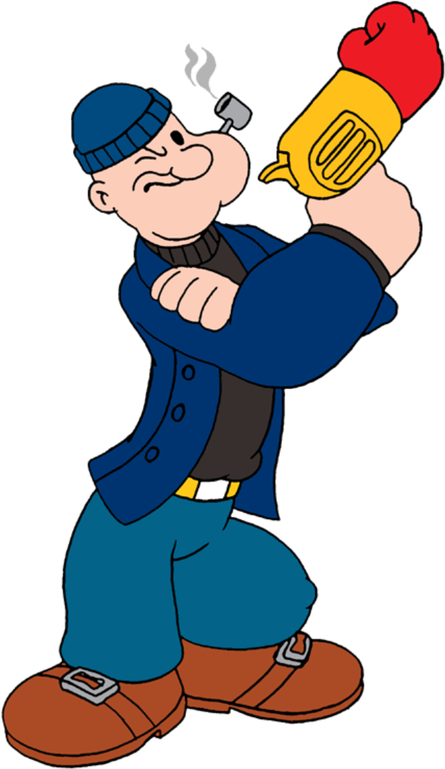 Popeye Popeye 13 Png - Popeye With Gun (665x1126), Png Download