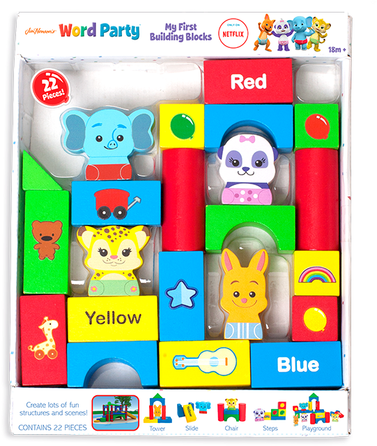 Word Party My First Building Blocks Package Front 650 - Cartoon (650x650), Png Download