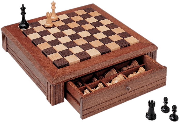Chessboard With Drawer - Homemade Wood Chess Board (720x720), Png Download