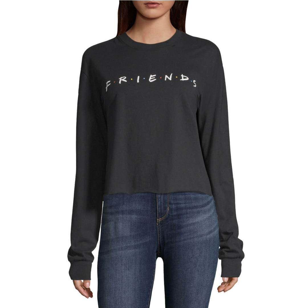 Long Sleeve Crop Tops, As Low As $8 At Jcpenney - Long-sleeved T-shirt (1920x1080), Png Download
