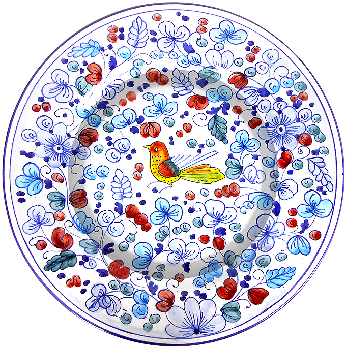 Pasta/ Soup Plate Arabesco Celeste - Circle (719x726), Png Download