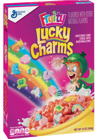 General Mills Fruity Lucky Charms Cereal (736x460), Png Download