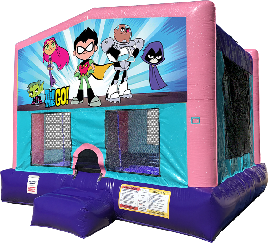 Teen Titans Go Sparkly Pink Bounce House Rentals In - Teen Titans Go S4 (864x792), Png Download