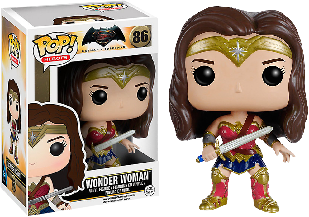 Batman V Superman - Batman V Superman Wonder Woman Pop (1034x722), Png Download