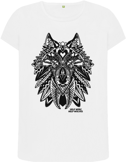 Tribal Wolf Top - T-shirt (640x674), Png Download