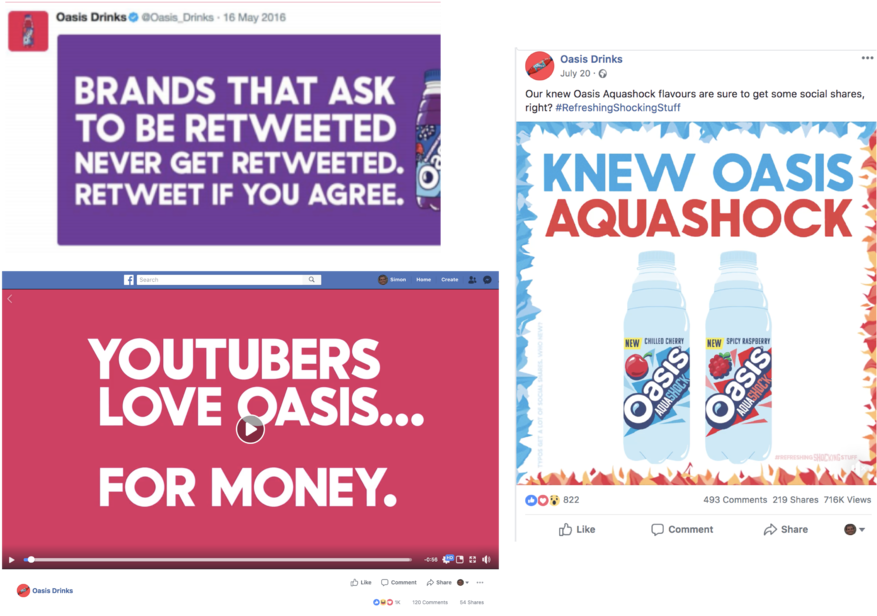 Oasis's Facebook Posts Show How They Are Taking On - Future Shop (1000x707), Png Download