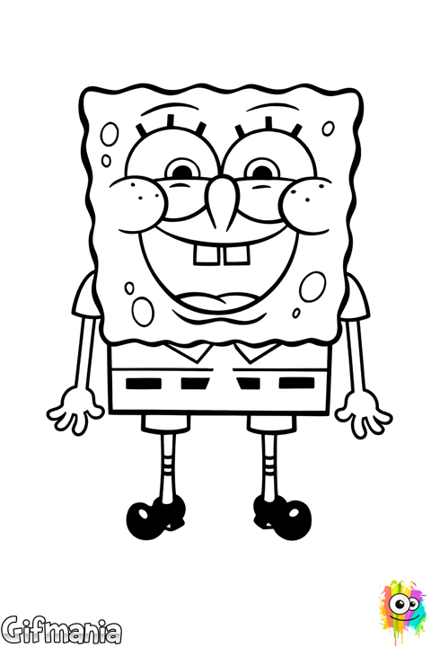 Now Spongebob Squarepants To Color Online - Bob (480x720), Png Download