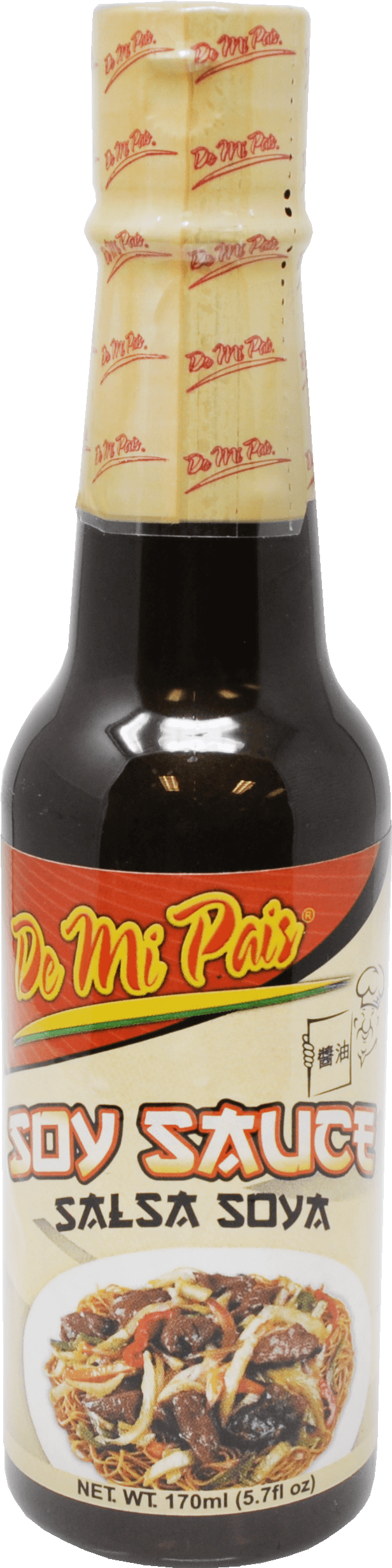 Mi Paiz Soy Sauce - Glass Bottle (727x2497), Png Download