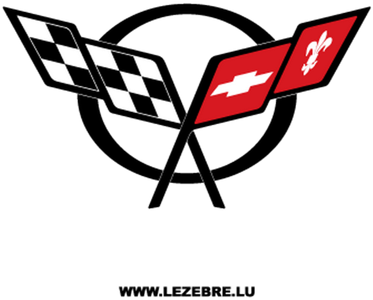 Decorative Sticker - Corvette Flags (800x800), Png Download