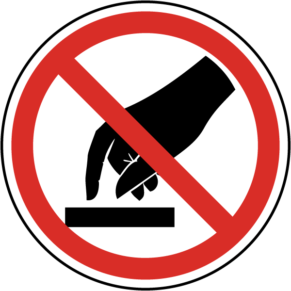 Source - Www - Safetysign - Com - Report - International - Touch No Png (600x600), Png Download