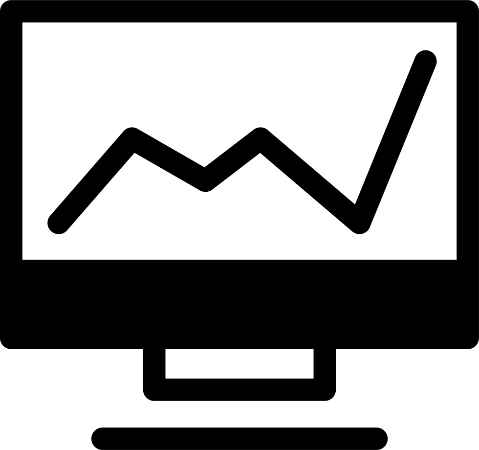 Line Graphic On A Computer Monitor In A Circle Comments - Computadora Grafico (980x920), Png Download