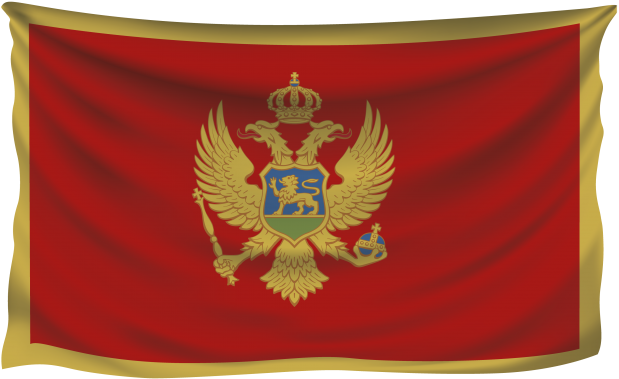 Wavy Montenegro Flag - Montenegro Flag (866x650), Png Download