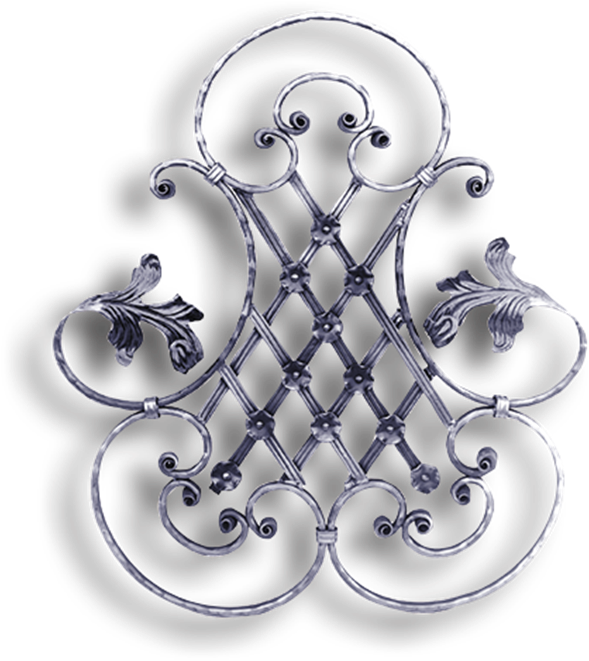 Decorative Forged Steel Floral Grill - Rosoni In Ferro Battuto (1000x1000), Png Download