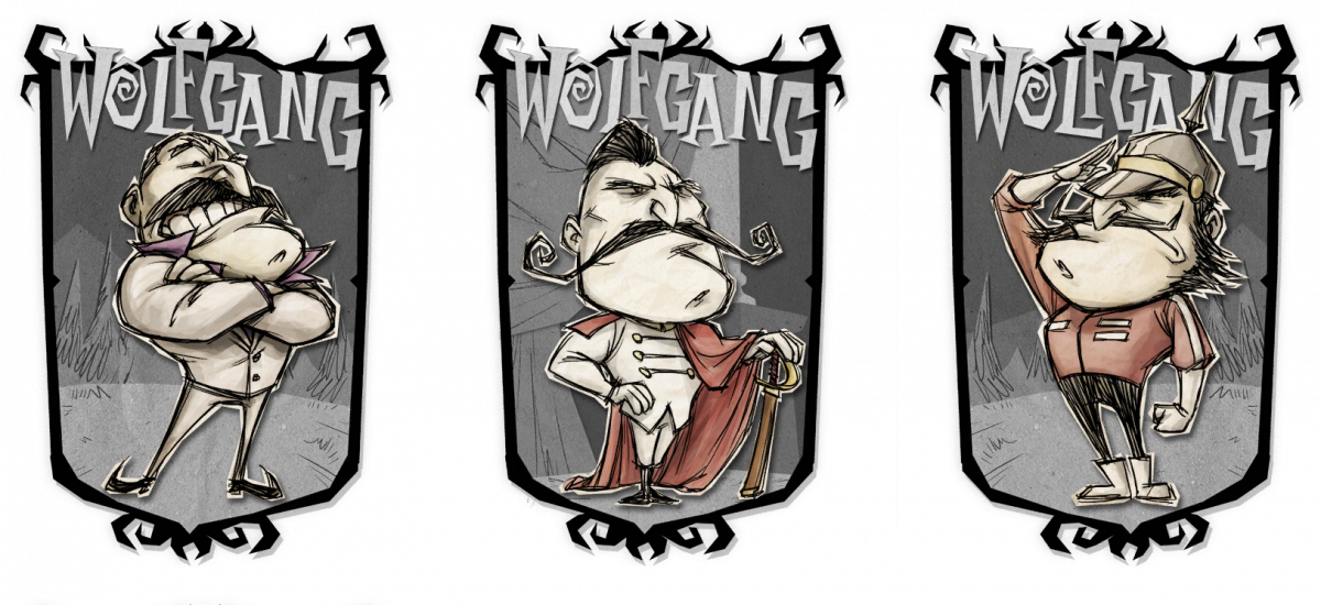 1wolfgang - Don T Starve Character Portraits (1200x550), Png Download