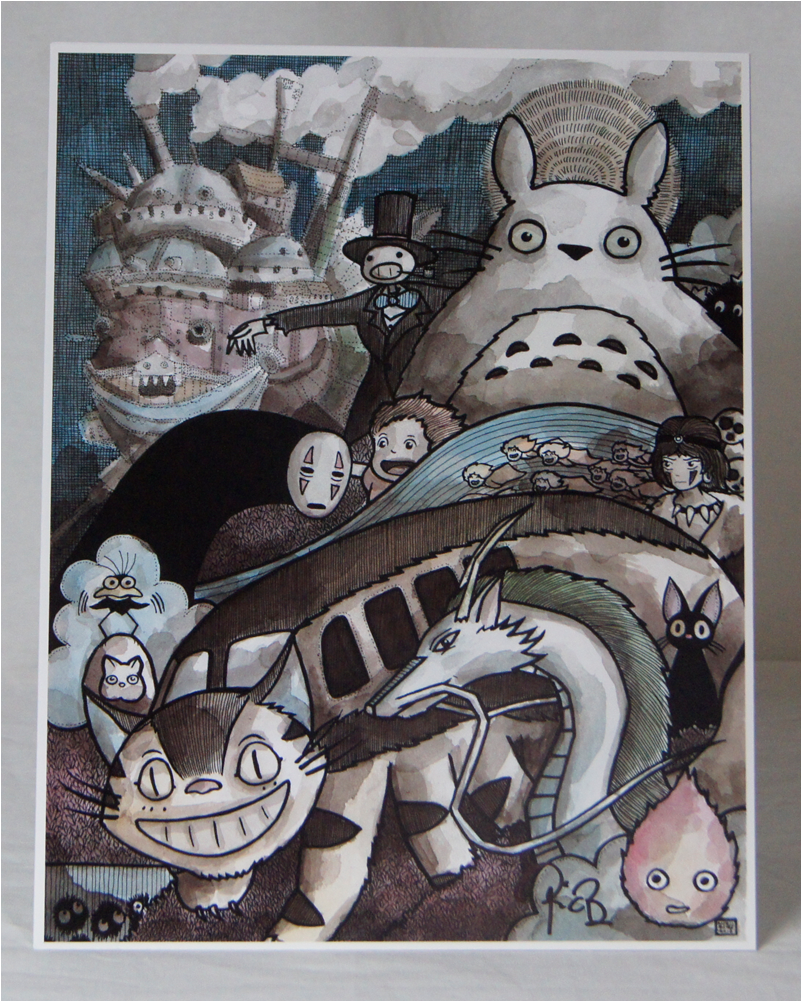 Miyazaki - Painting (1000x1000), Png Download