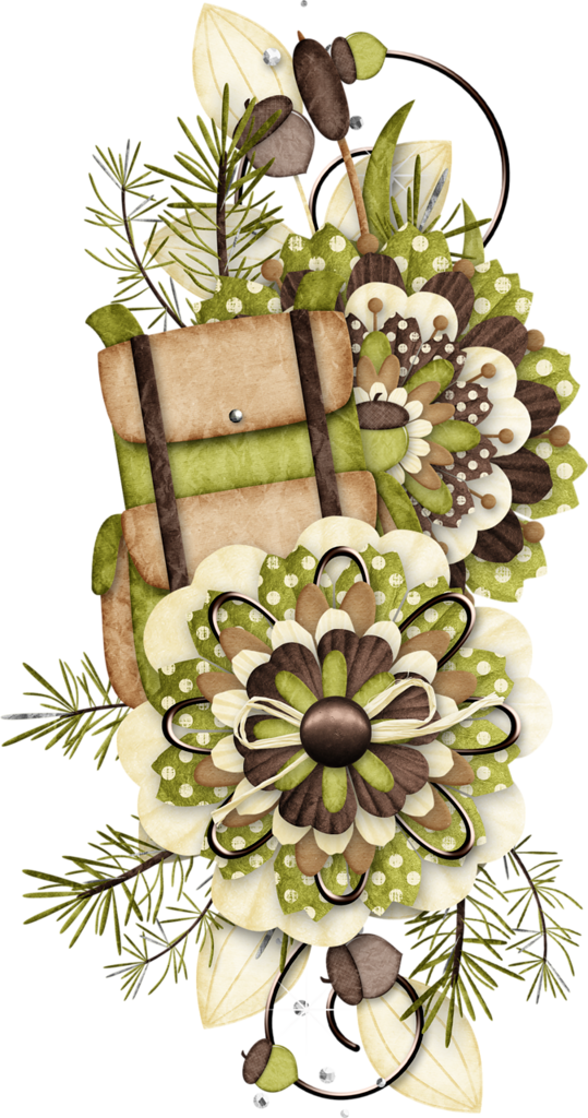 B *✿* Happy Camper Scrapbook Images, Scrapbook Borders, - Floral Design (539x1024), Png Download